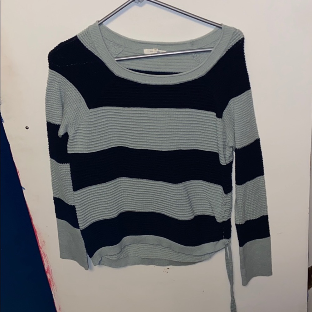 Mint and Black Stripped Sweater